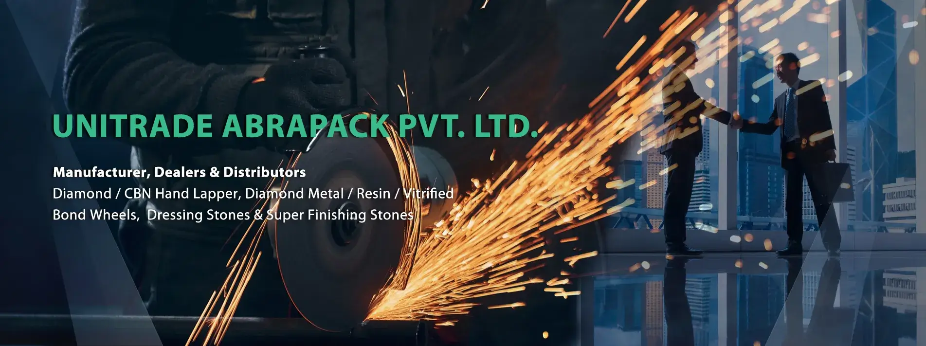 Unitrade Abrapack Pvt. Ltd., Manufacturer of Centerless Grinding Wheels, Crankshaft Grinding Wheels, Cylindrical Grinding Wheels, India